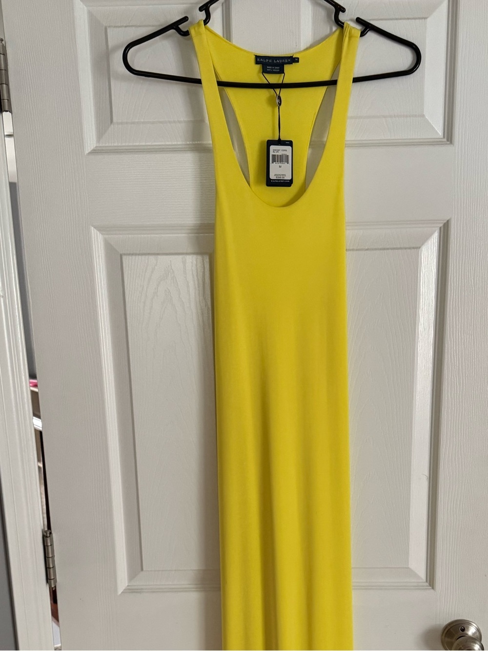 Ralph Lauren Bright Yellow Racerback Maxi Dress